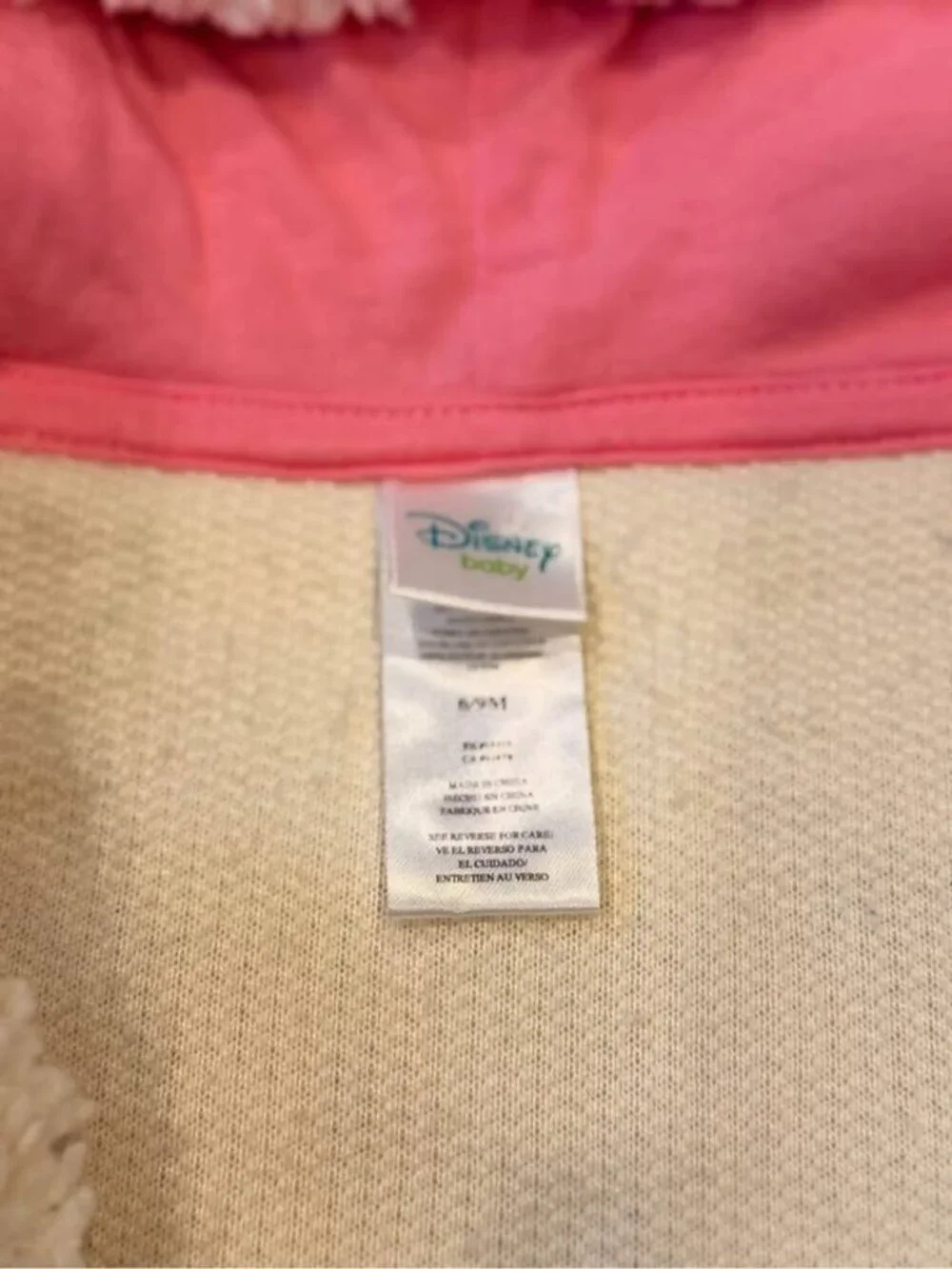 NEW Disney Baby 6/9 months Minnie Mouse Sherpa WARM footed bunting coat